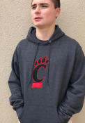 Cincinnati Bearcats Champion Big Logo Hooded Sweatshirt - Charcoal