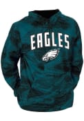 Philadelphia Eagles Zubaz Static Hooded Sweatshirt - Green