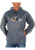 Baltimore Ravens Zubaz Zebra Hooded Sweatshirt - Grey