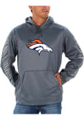 Denver Broncos Zubaz Zebra Hooded Sweatshirt - Grey