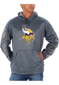 Minnesota Vikings Zubaz Zebra Hooded Sweatshirt - Grey