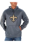 New Orleans Saints Zubaz Zebra Hooded Sweatshirt - Grey