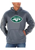 New York Jets Zubaz Zebra Hooded Sweatshirt - Grey