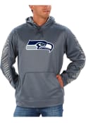 Seattle Seahawks Zubaz Zebra Hooded Sweatshirt - Grey