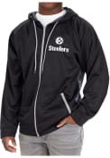 Pittsburgh Steelers Zubaz Viper Full Zip Hooded Sweatshirt - Black