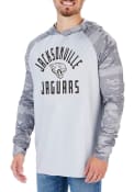 Jacksonville Jaguars Zubaz Lightweight Camo Hooded Sweatshirt - Grey
