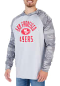 San Francisco 49ers Zubaz Lightweight Camo Hooded Sweatshirt - Grey