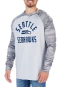 Seattle Seahawks Zubaz Lightweight Camo Hooded Sweatshirt - Grey