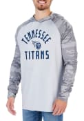 Tennessee Titans Zubaz Lightweight Camo Hooded Sweatshirt - Grey