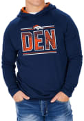Denver Broncos Zubaz Lightweight Static Hooded Sweatshirt - Navy Blue
