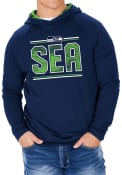 Seattle Seahawks Zubaz Lightweight Static Hooded Sweatshirt - Navy Blue