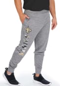 New Orleans Saints Zubaz Space Dye Lines Sweatpants - Grey