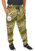 Pittsburgh Steelers Zubaz Zebra Jogger Sweatpants - Black