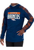 Denver Broncos Zubaz Camo Elevated Hooded Sweatshirt - Navy Blue