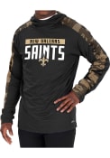 New Orleans Saints Zubaz Camo Elevated Hooded Sweatshirt - Black