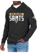 New Orleans Saints Zubaz Camo Lightweight Hooded Sweatshirt - Black