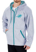 Miami Dolphins Zubaz Camo Full Zip Jacket - Grey