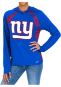New York Giants Womens Zubaz Camo Elevated Hooded Sweatshirt - Blue