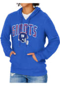 New York Giants Womens Zubaz Marled Soft Hooded Sweatshirt - Blue
