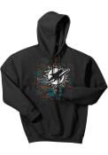Miami Dolphins Zubaz DIGITAL LOGO Hooded Sweatshirt - Black