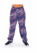 Buffalo Bills Zubaz Traditional Three Color Zebra Sleep Pants - Blue