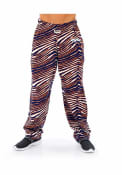 Denver Broncos Zubaz Traditional Three Color Zebra Sleep Pants - Orange