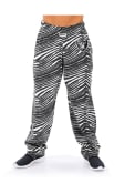 Las Vegas Raiders Zubaz Traditional Three Color Zebra Sleep Pants - Black
