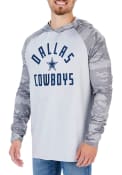 Dallas Cowboys Zubaz Solid w/ Camo Lines Hood - Grey