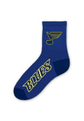 St Louis Blues Logo Blue Quarter Socks - Blue