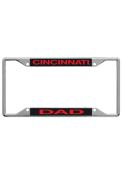 Black Cincinnati Bearcats Dad Chrome License Frame