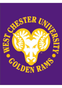 West Chester Golden Rams 30x40 Purple Silk Screen Banner