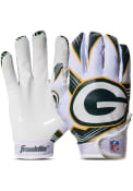 Green Bay Packers Youth Receiver Gloves - White