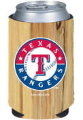Texas Rangers Wood Grain Can Coolie