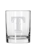 Texas Rangers Frosted Logo Rock Glass