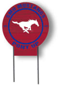SMU Mustangs 20x20 Color Logo Circle Yard Sign