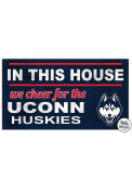 KH Sports Fan UConn Huskies 20x11 Indoor Outdoor In This House Sign