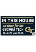 KH Sports Fan GA Tech Yellow Jackets 20x11 Indoor Outdoor In This House Sign