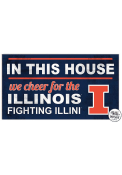KH Sports Fan Illinois Fighting Illini 20x11 Indoor Outdoor In This House Sign