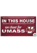 KH Sports Fan Massachusetts Minutemen 20x11 Indoor Outdoor In This House Sign