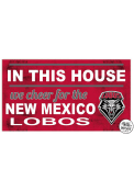 KH Sports Fan New Mexico Lobos 20x11 Indoor Outdoor In This House Sign
