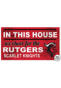KH Sports Fan Rutgers Scarlet Knights 20x11 Indoor Outdoor In This House Sign