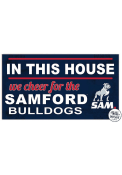 KH Sports Fan Samford University Bulldogs 20x11 Indoor Outdoor In This House Sign