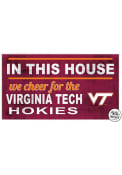 KH Sports Fan Virginia Tech Hokies 20x11 Indoor Outdoor In This House Sign