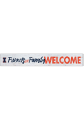 KH Sports Fan Illinois Fighting Illini 5x36 Welcome Door Plank Sign
