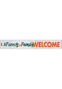KH Sports Fan Miami Hurricanes 5x36 Welcome Door Plank Sign