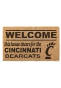 Black Cincinnati Bearcats 18x30 Welcome Door Mat
