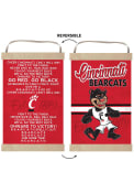 Red Cincinnati Bearcats Fight Song Reversible Banner Sign