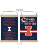 KH Sports Fan Illinois Fighting Illini Fight Song Reversible Banner Sign