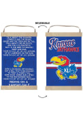 KH Sports Fan Kansas Jayhawks Fight Song Reversible Banner Sign