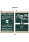 KH Sports Fan Michigan State Spartans Fight Song Reversible Banner Sign